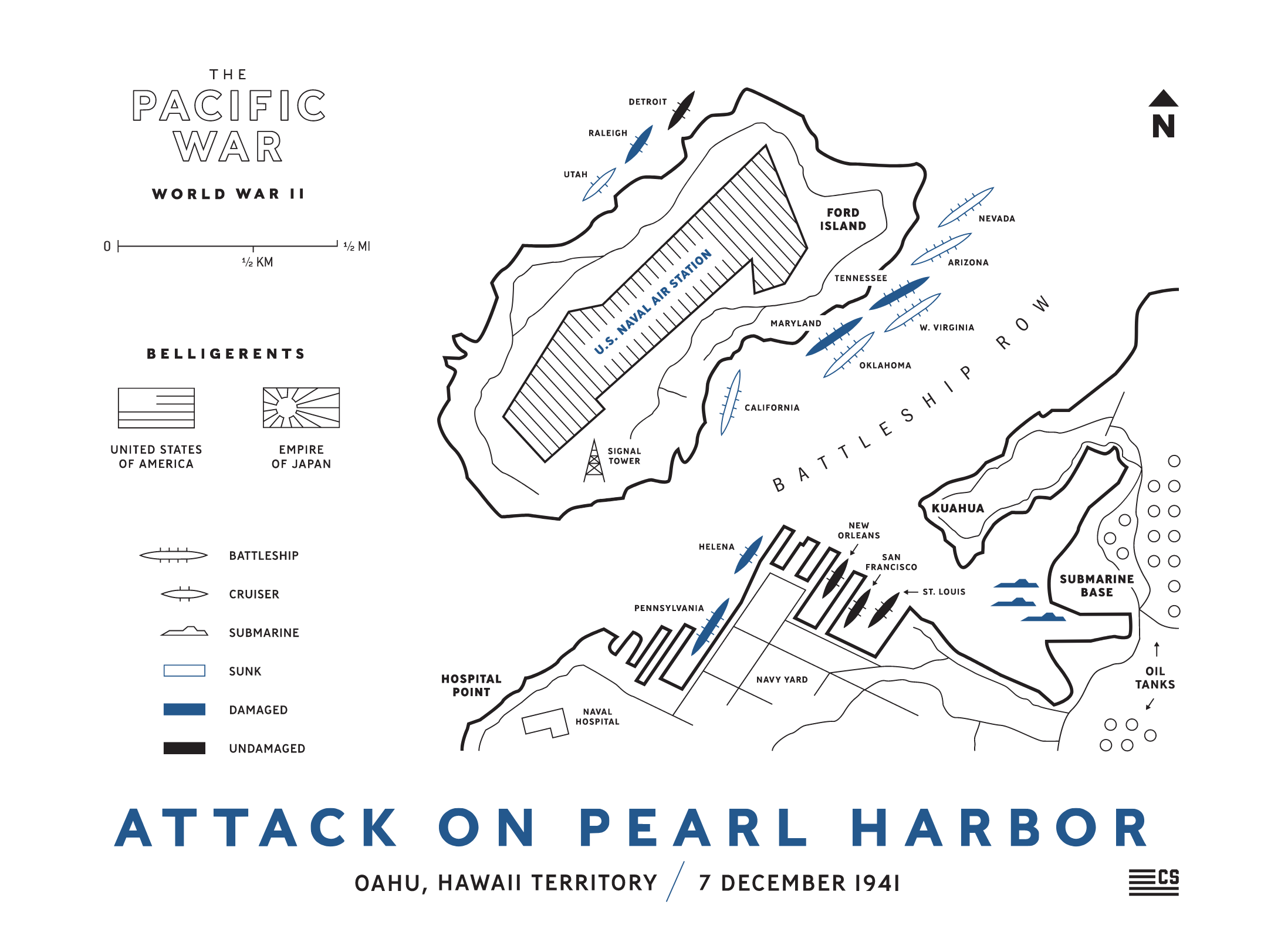 world war 2 pearl harbor map