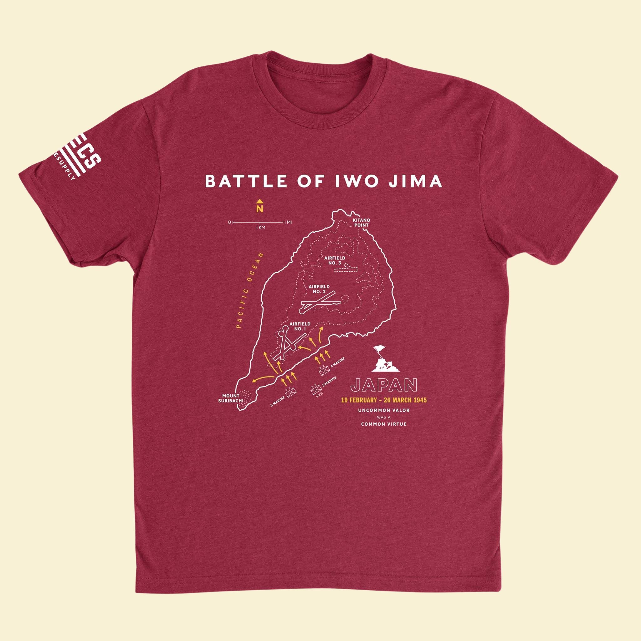 Battle Of Iwo Jima T Shirt Civviesupply Veteran Owned